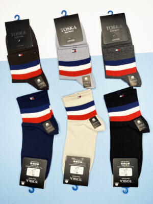 جوراب مردانه نیم ساق(12جفت)طرح تامی کد1242