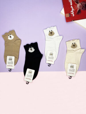 جوراب زنانه نیم ساق(۱۰ جفت) طرح گربه کد۲۱95