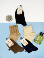 جوراب زنانه نیم ساق(۱۰ جفت) طرح کبریتی کد۲۱۹6