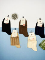 جوراب زنانه نیم ساق(۱۰ جفت) طرح کبریتی کد۲۱۹6