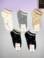 جوراب مچی زنانه(10جفتی) طرح پاپیون لب کنگره کد2168