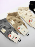 جوراب مچی زنانه(10جفتی) طرح پاپیون لب کنگره کد2168