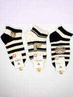 جوراب مچی زنانه(10جفت)طرح تدی بوکله دار کد2165