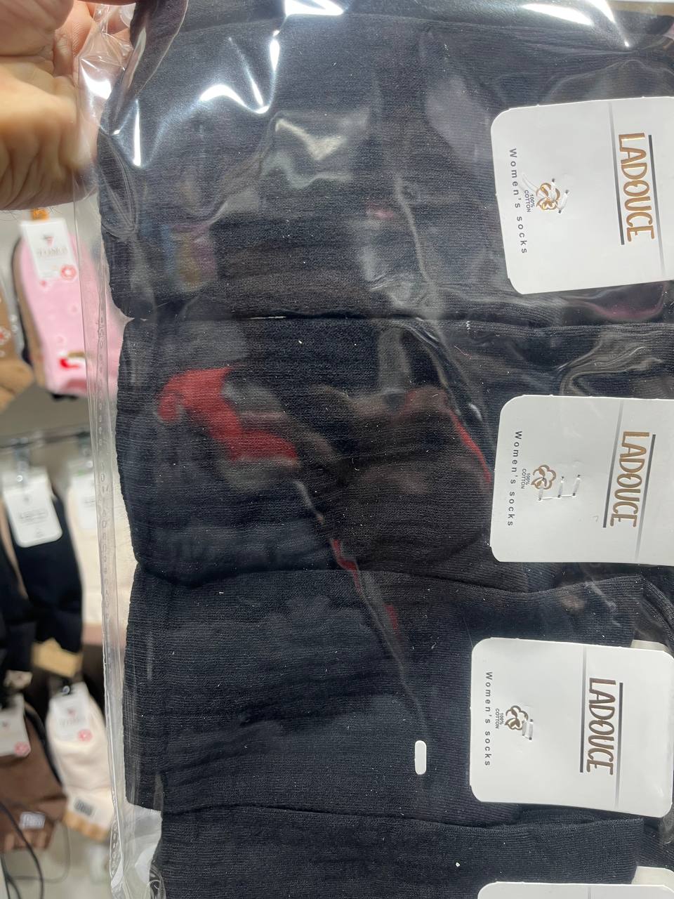 جوراب ساق بلند(10جفت)کامل مشکی کبریتی کد2246 2 جوراب ساق بلند(10جفت)کامل مشکی کبریتی کد2246