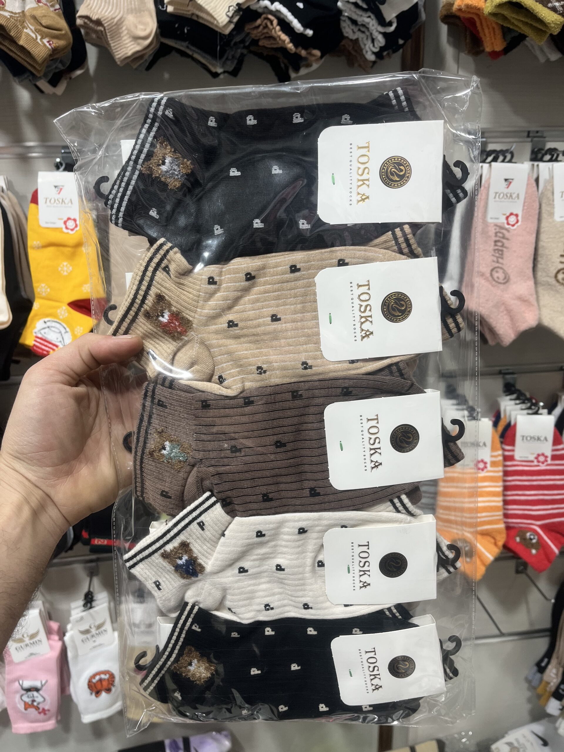جوراب مچی زنانه(10جفت)طرح p کبریتی کد2385 2 جوراب مچی زنانه(10جفت)طرح p کبریتی کد2385 - Image 2