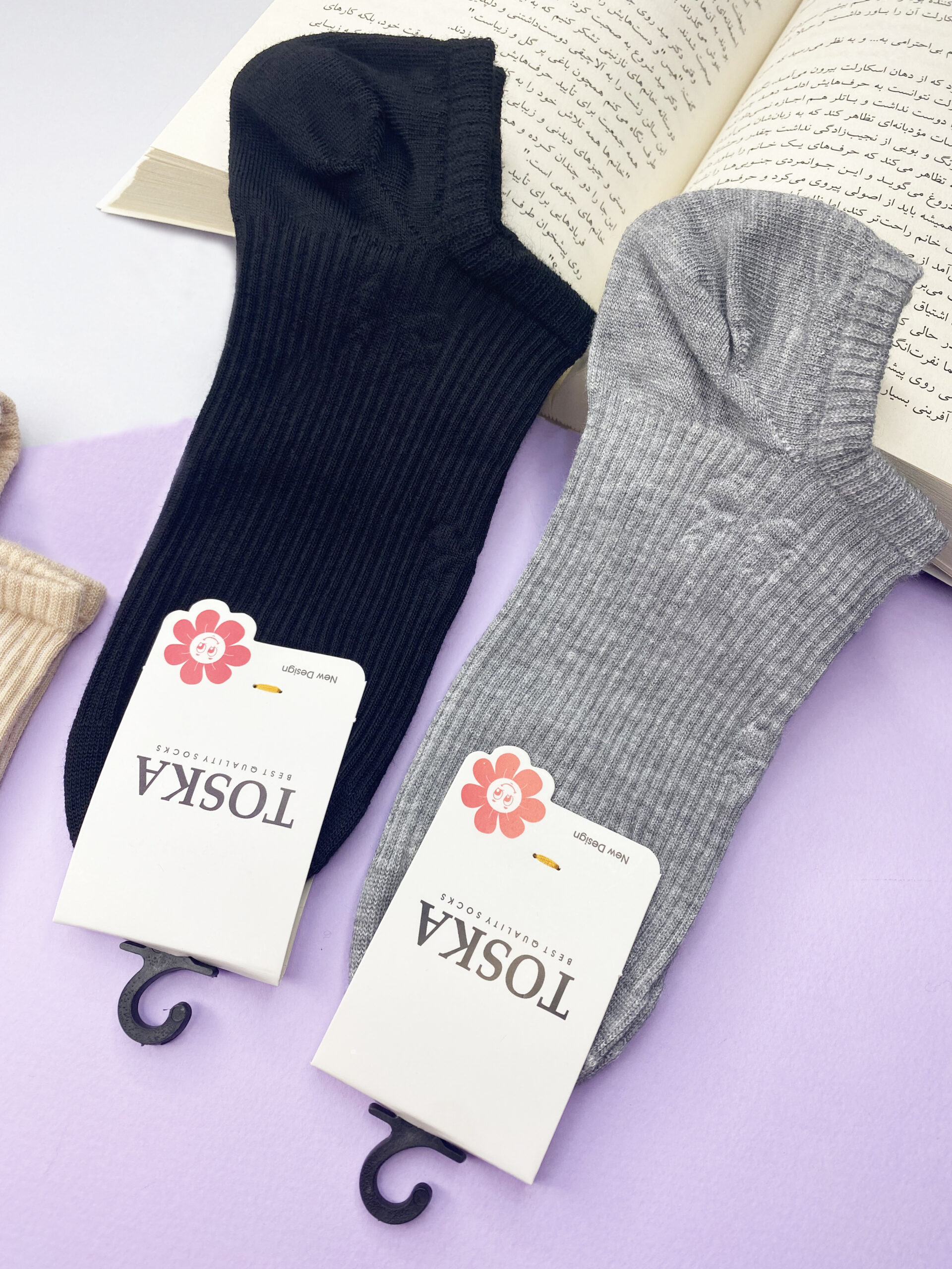 جوراب زیرقوزکی زنانه(10جفت)طرح پاپیون کبریتی 2 جوراب زیرقوزکی زنانه(10جفت)طرح پاپیون کبریتی