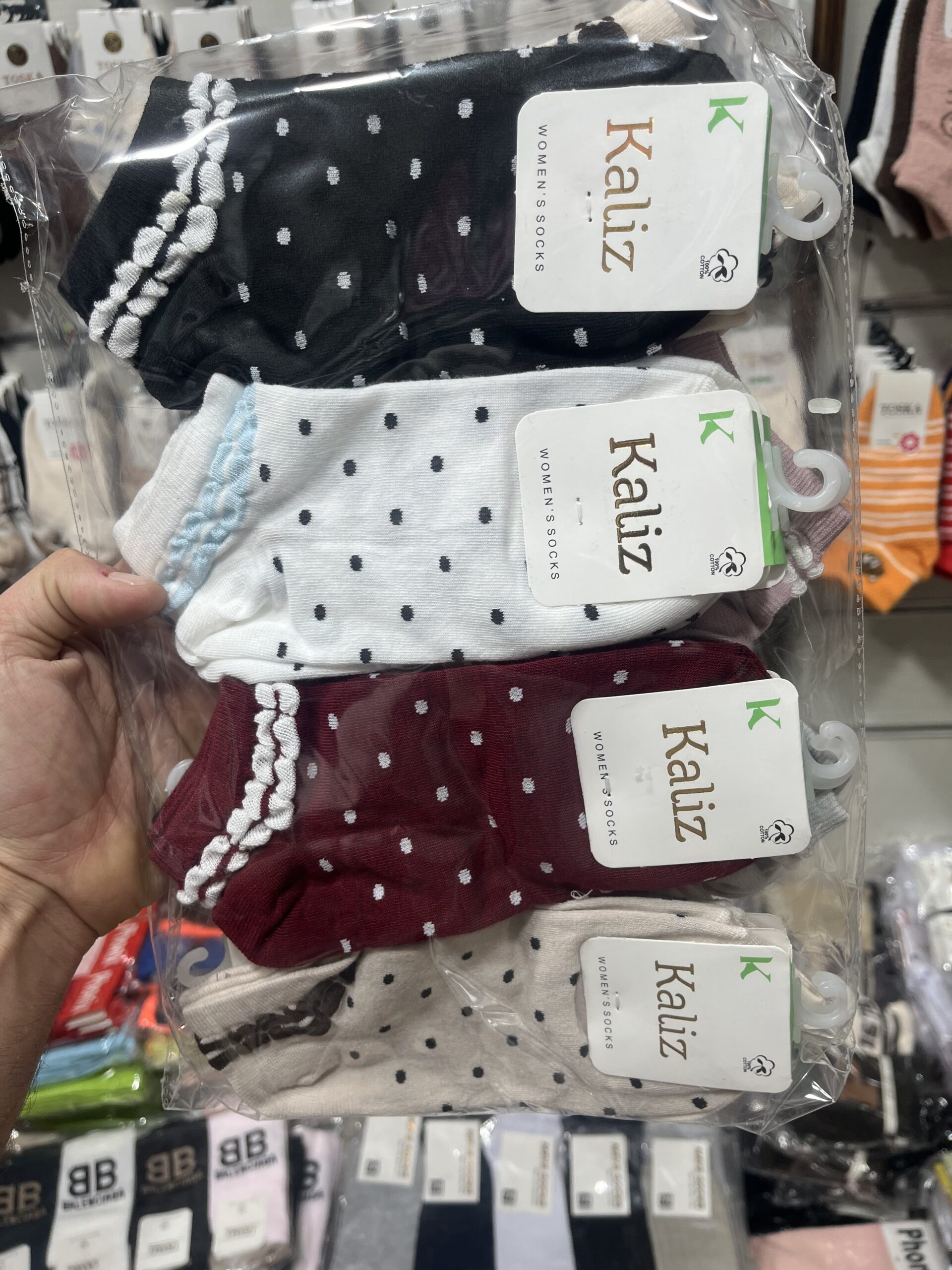 جوراب زنانه(12جفت)مچی کد2169 2 جوراب زنانه(12جفت)مچی کد2169
