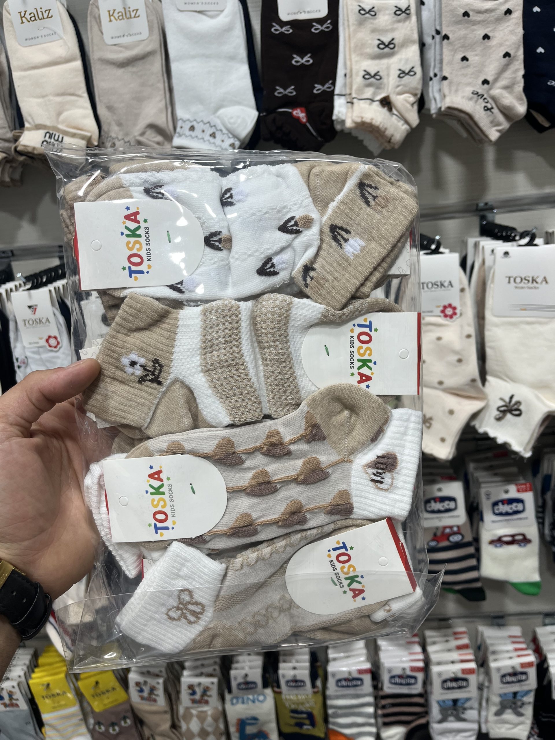 جوراب بچه گانه مچی(12جفت)طرح گل کد5134 2 جوراب بچه گانه مچی(12جفت)طرح گل کد5134