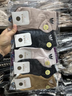 جوراب زنانه مچی ادیداس(10جفت)دوکش کد2634