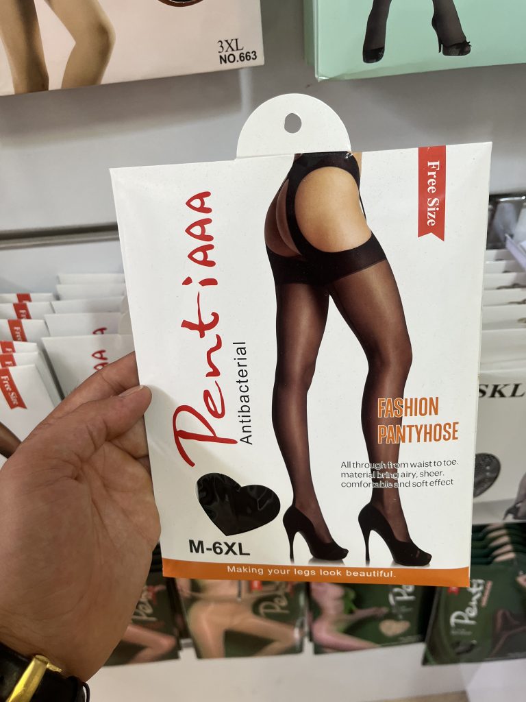 جوراب شلواری پنتی فاق باز بغل باز(پک6عددی)وارداتی شیشه ایی جورابیا
